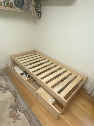 Cama made Lufe 80 x 180 estructura y colchón