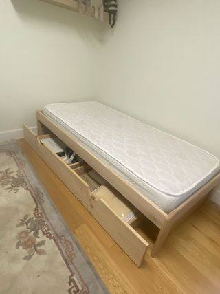 Cama made Lufe 80 x 180 estructura y colchón