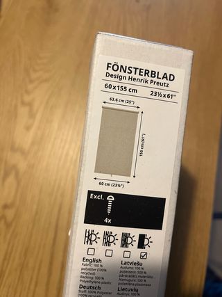 Estor opaco beige Ikea 60x155