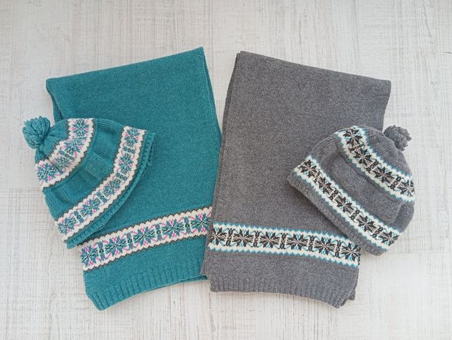 Conjunto gorro y bufanda Trasluz