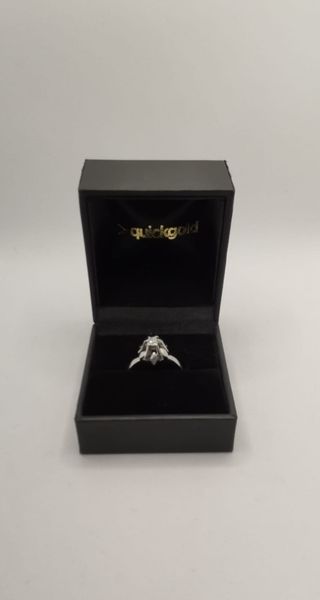 ANILLO SOLITARIO ORO BLANCO 18K CON DIAMANTE