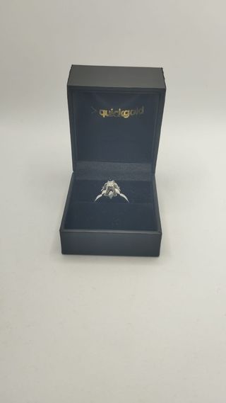 ANILLO SOLITARIO ORO BLANCO 18K CON DIAMANTE