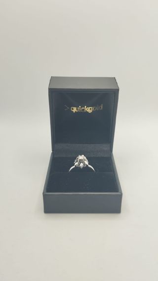 ANILLO SOLITARIO ORO BLANCO 18K CON DIAMANTE