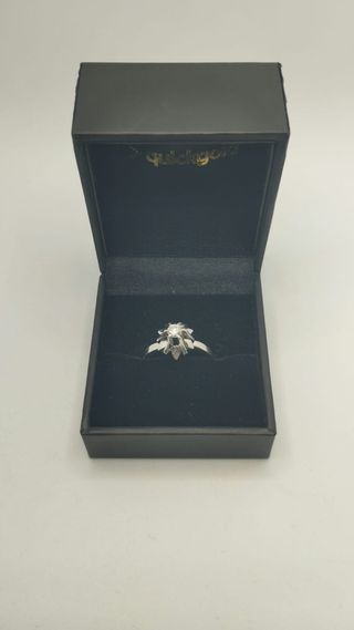 ANILLO SOLITARIO ORO BLANCO 18K CON DIAMANTE