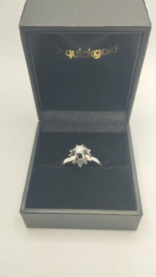 ANILLO SOLITARIO ORO BLANCO 18K CON DIAMANTE