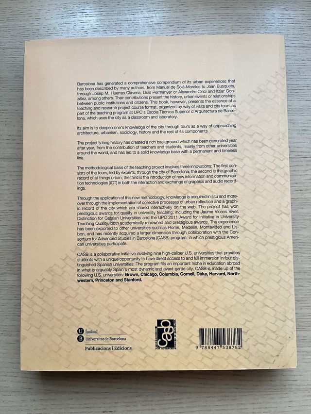 Walking the city: Barcelona as an urban experience