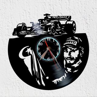 Hamilton piloto Formula1 Reloj de Disco de Vinilo