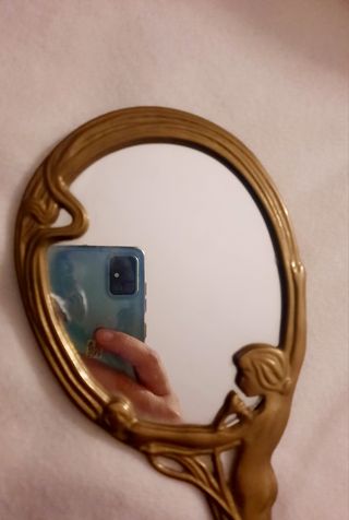 Specchio liberty art nouveau ottone