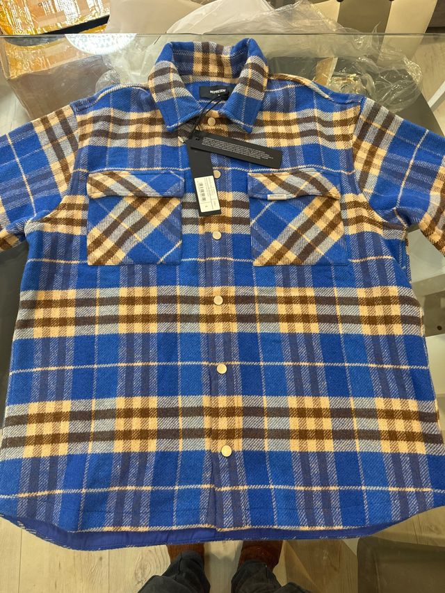 Represent intial print flannel shirt talla S