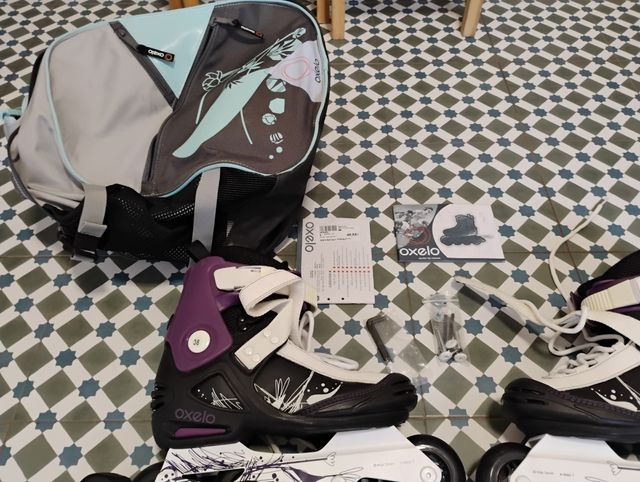 Patines oxelo talla 38 y bolsa