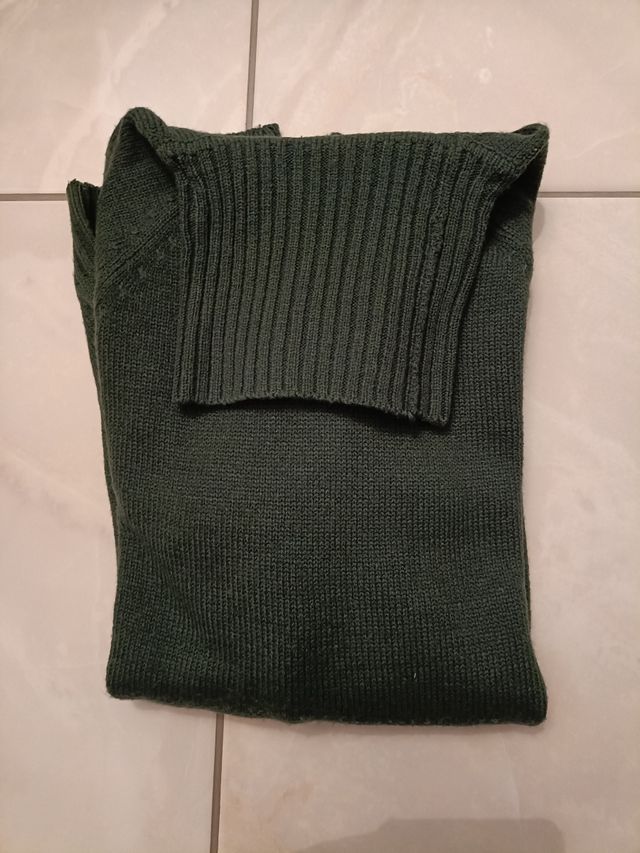 Maglione collo alto verde Terranova, S