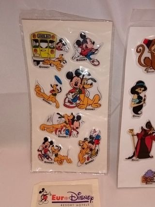 Lote Eurodisney. Sobres azúcar, pegatina