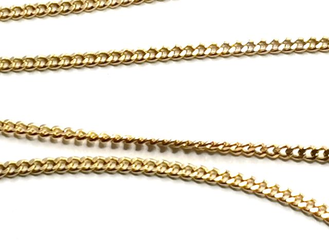Collar de oro macizo 18K , eslabón cubano. 3,4 gr