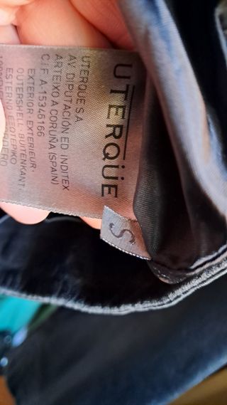 Cazadora piel negra Uterque