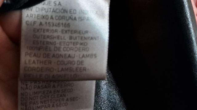 Cazadora piel negra Uterque