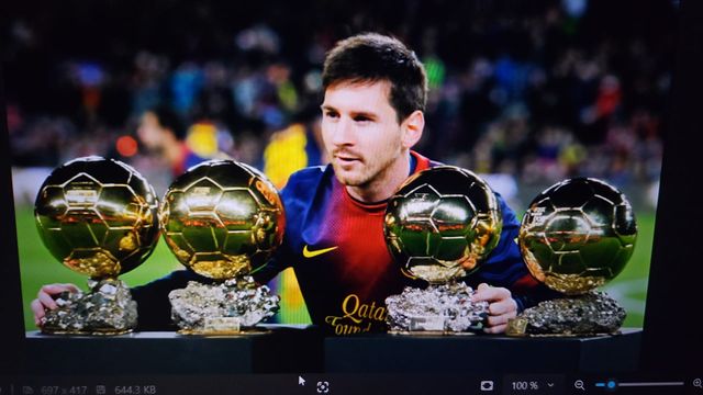 LÁMINA DE MESSI, BALÓN DE ORO