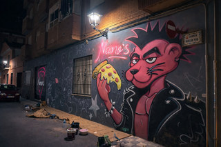 GRAFFITI persiana escaparate local PINTURA FACHADA