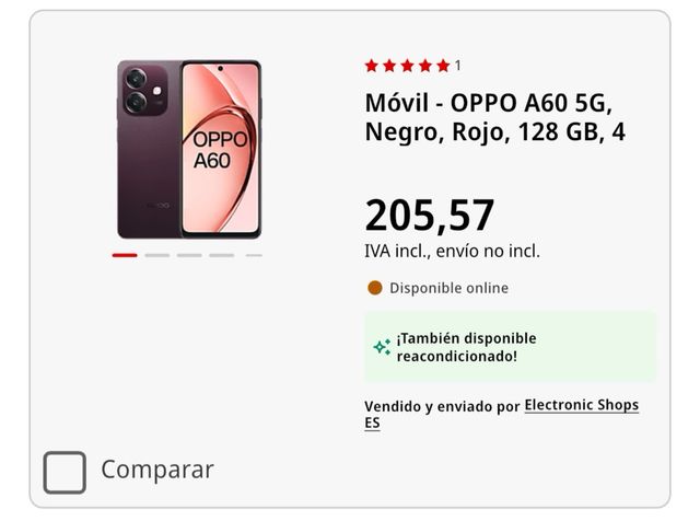 Smartphone OPPO A60 5G 128Gb
