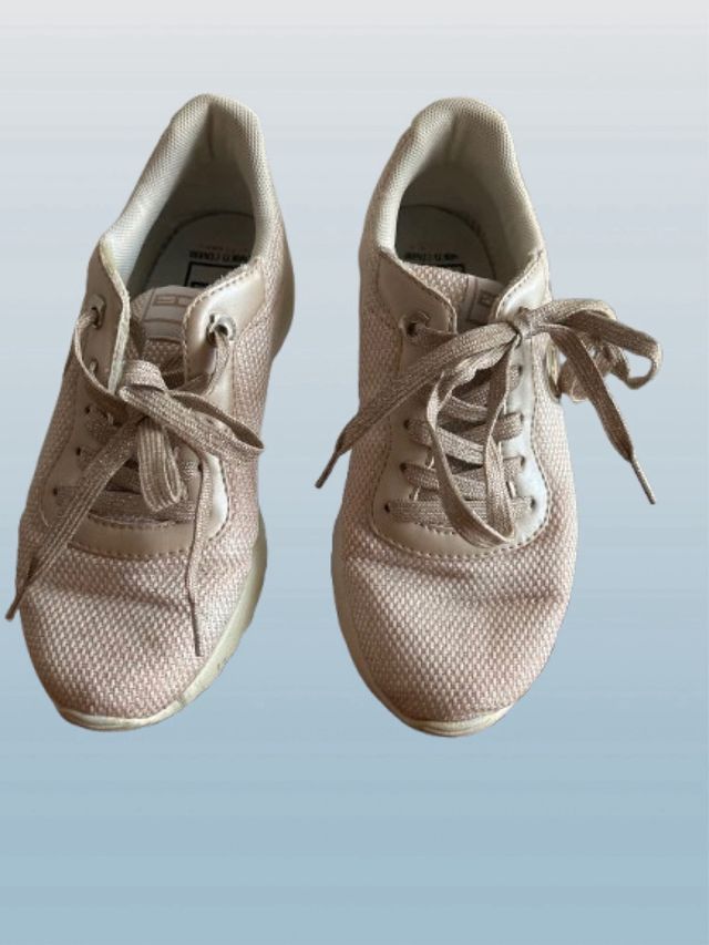 Sneaker rosa cipria brillantinate