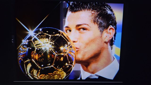 LÁMINA DE CRISTIANO RONALDO, BALÓN DE ORO.