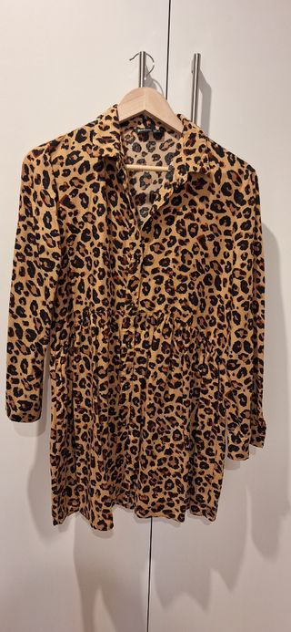 Vestido camisero animal print