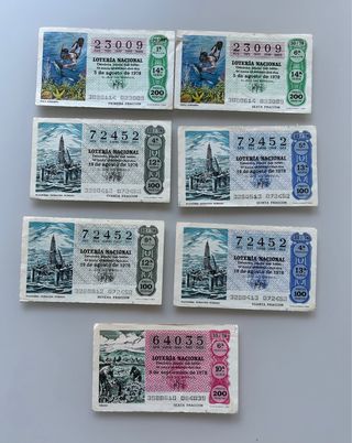 Loteria nacional antigua 1978/81