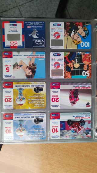 N.8 Schede carte  telefoniche