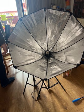 2 parasoles luz foto