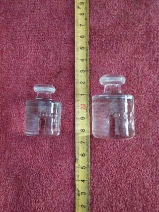 Ponderales de vidrio.