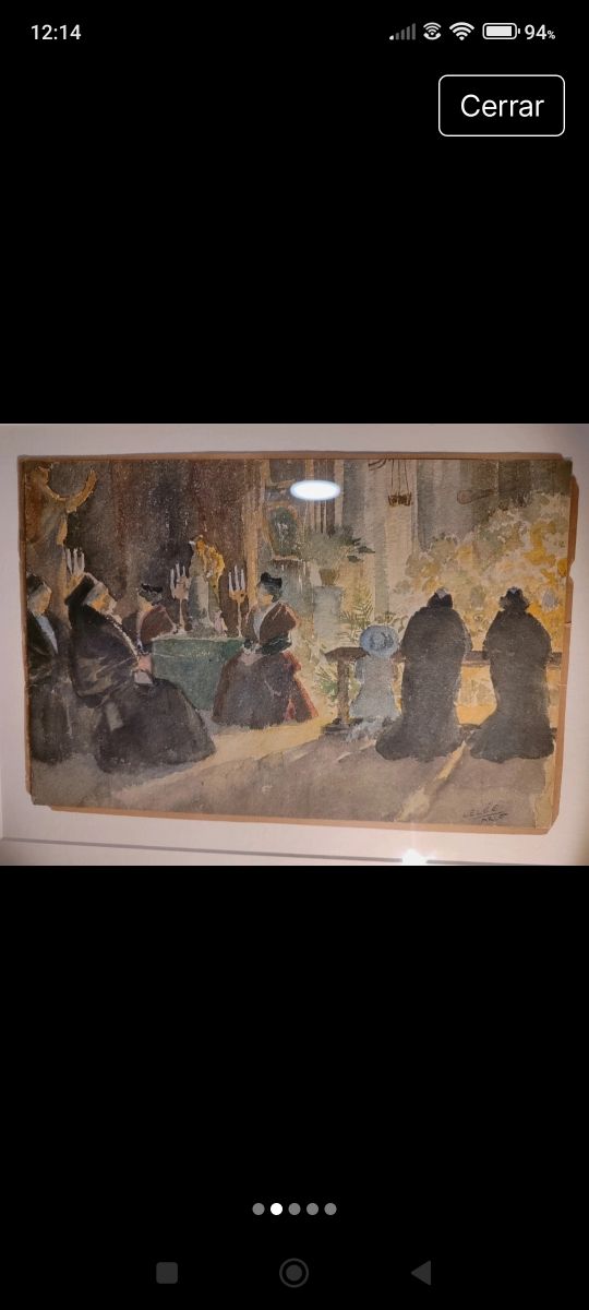 Cuadro acuarela Leopold Leleé