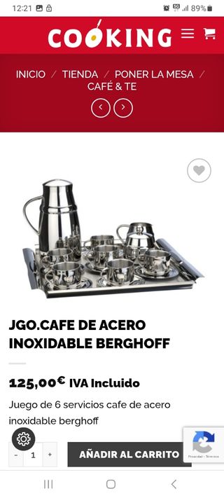Juego de café y té. Nuevo.
