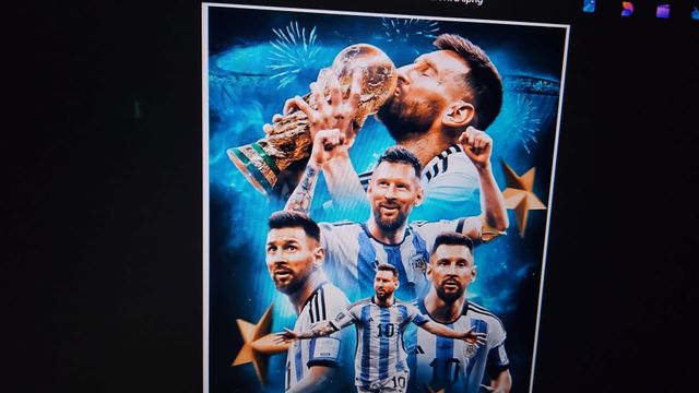 LÀMINA DE LEO MESSI, CAMPEÓN DEL MUNDO