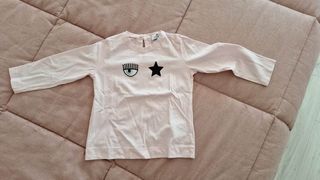 Chiara Ferragni t shirt cotone manica lunga 24 mes