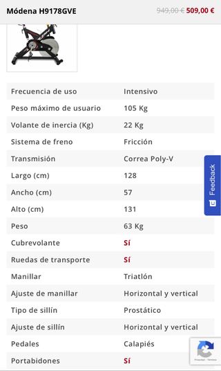 Bicicleta Spinning BH
