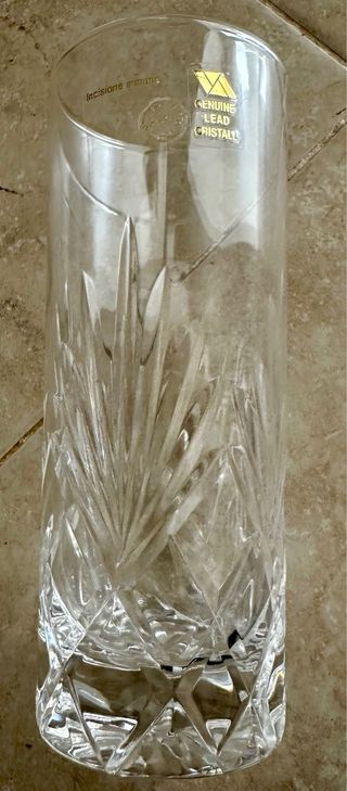 Set bicchieri whisky cristallo inciso mano