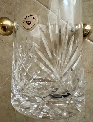 Set bicchieri whisky cristallo inciso mano