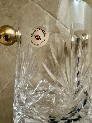 Set bicchieri whisky cristallo inciso mano