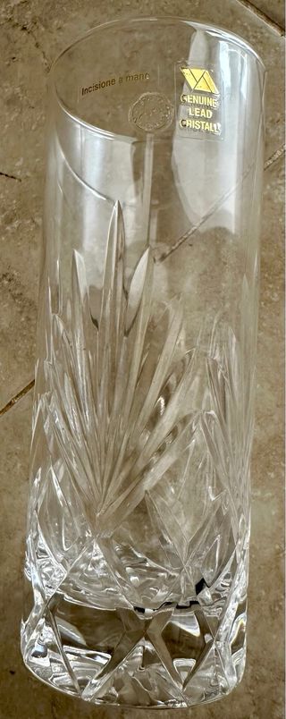 Set bicchieri whisky cristallo inciso mano