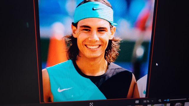 LÁMINA  DE RAFAEL NADA, TENISTA.