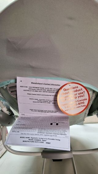 Ingenuity , columpio portátil Swing 'n Go 329A