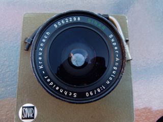 Cámara de 9x12 (4x5) Sinar con objetivo y accs.