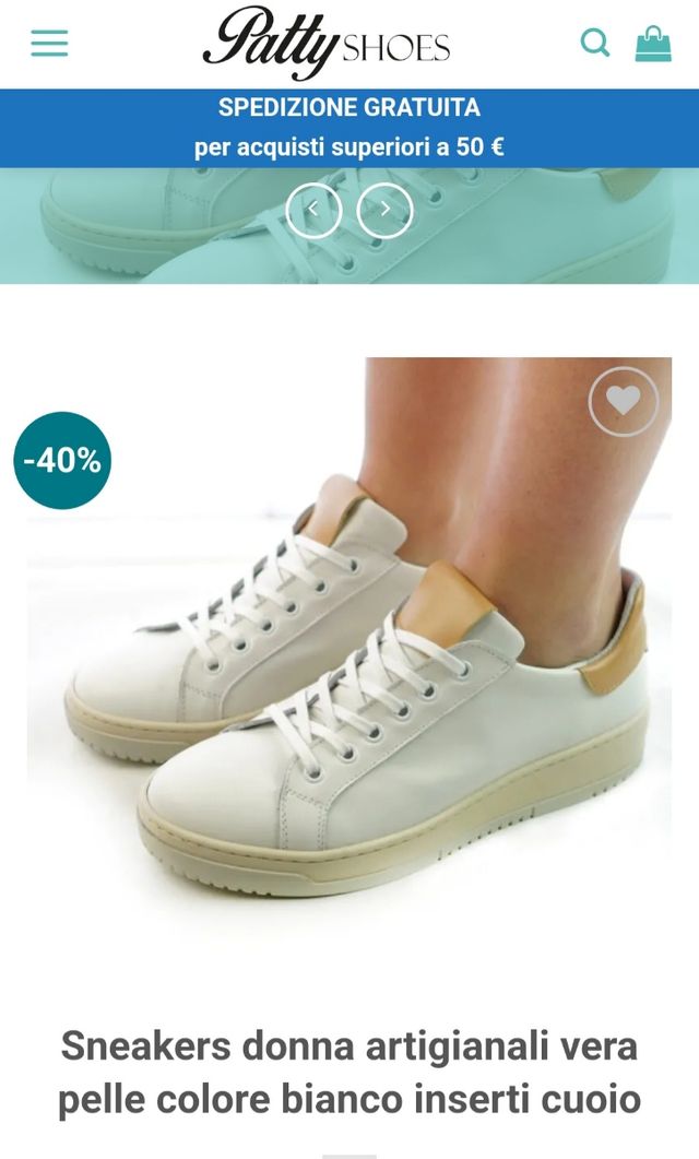 Sneaker da donna in pelle
