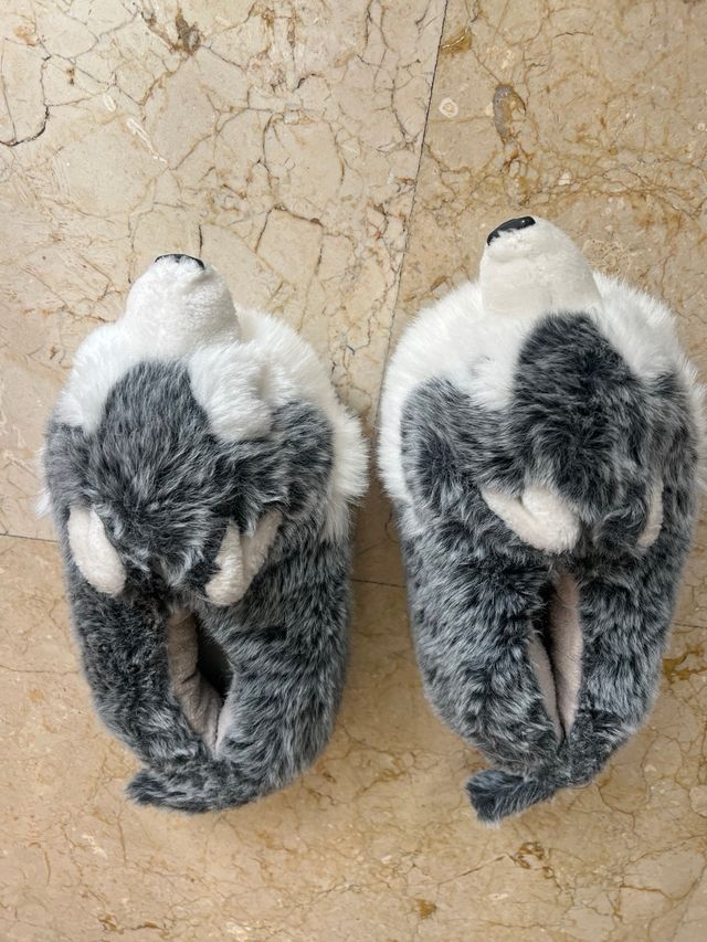pantuflas de pelo