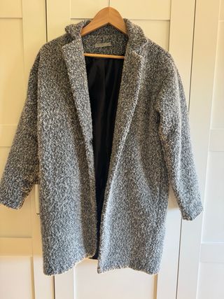 Abrigo jaspeado con lana
