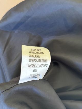 Abrigo jaspeado con lana