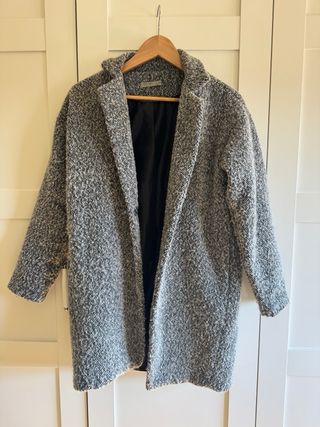 Abrigo jaspeado con lana