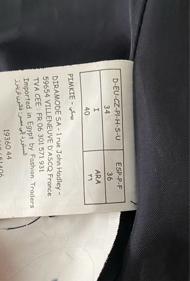 Americana Azul Marino Talla 36 / S