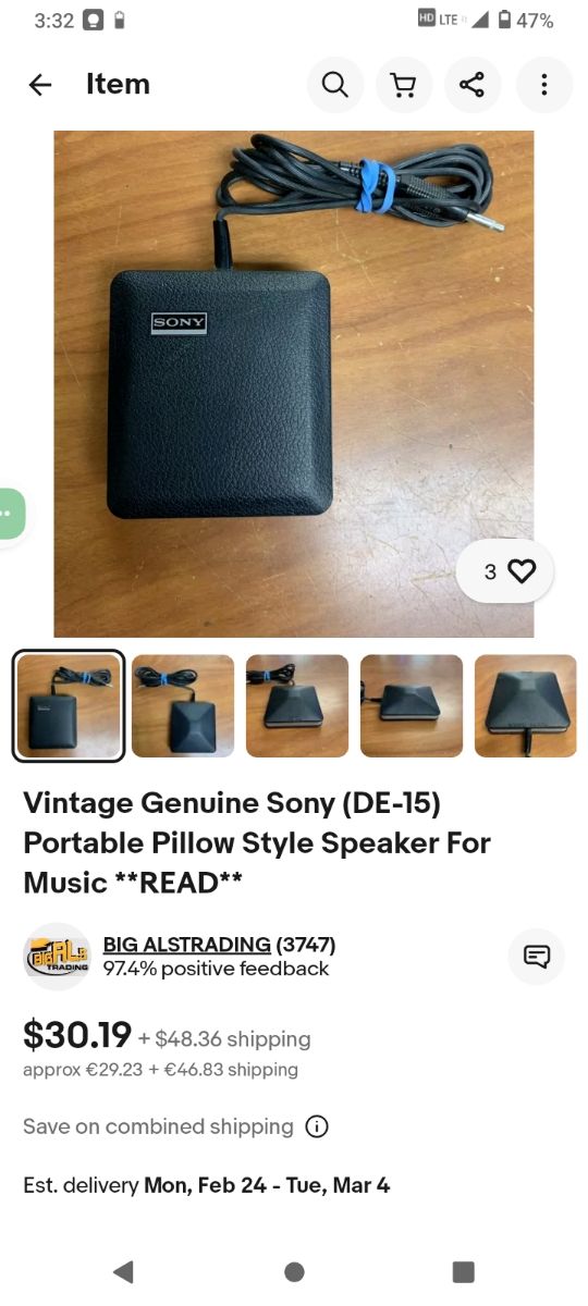 Sony Alta-voz portátil Sony Vintage Retro