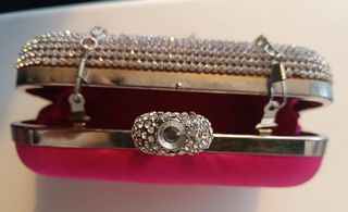 Bolso mujer clutch reverso fucsia