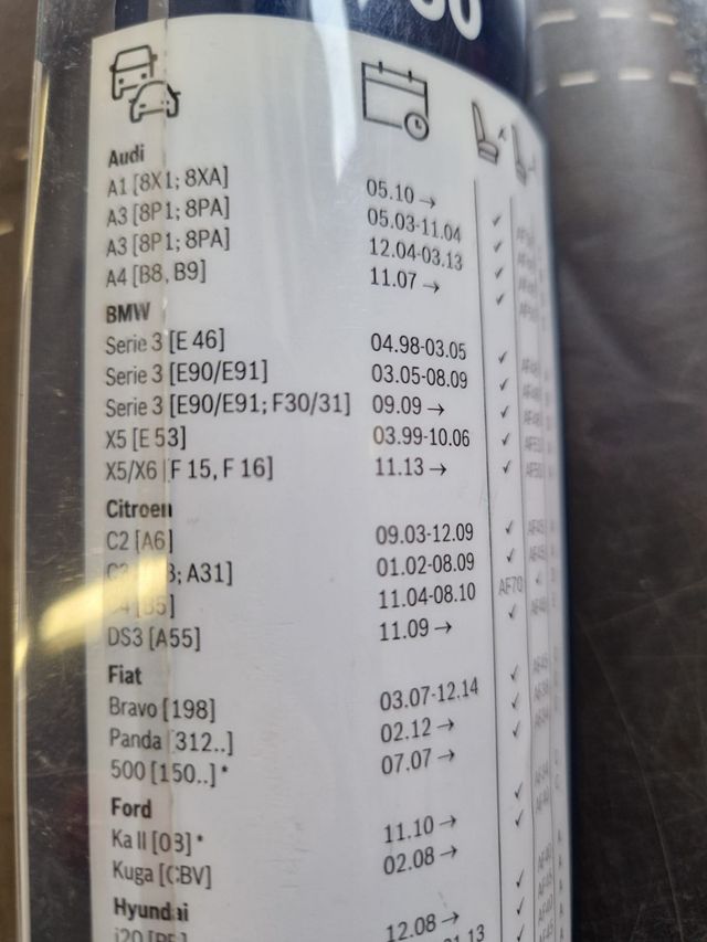 Spazzole tergicristallo Bosch Aerofit